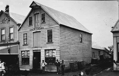 Chew Chong’s general store in New Plymouth